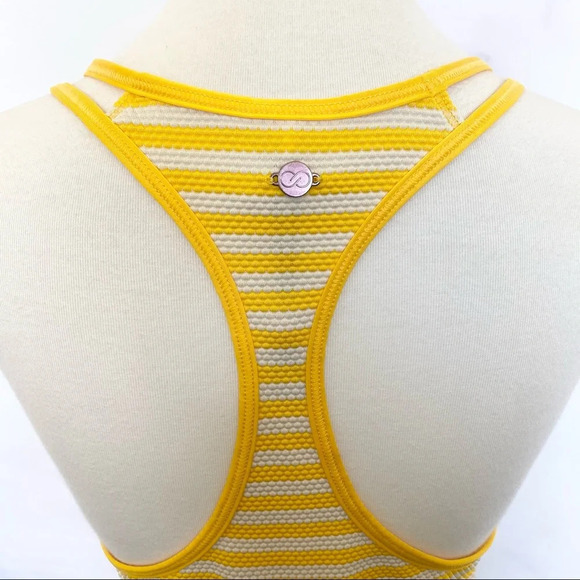 CALIA by Carrie Underwood Move Yellow Stripe Tank - Picture 7 of 10